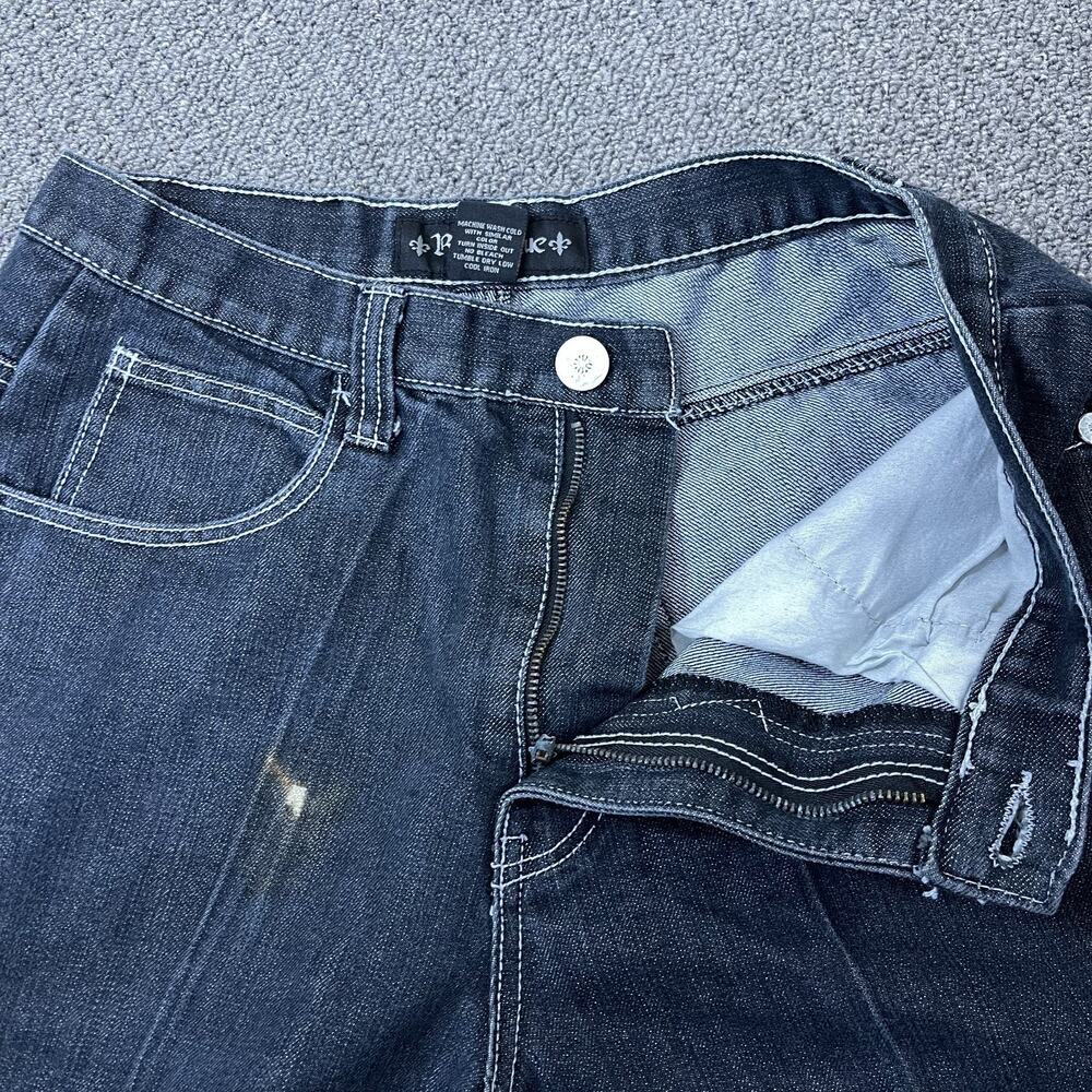 Raw Blue Shorts Mens Size 32 Denim Y2K Hiphop Baggy - Picture 4 of 13